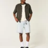Losse denim short boven de knie