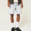 Losse denim short boven de knie