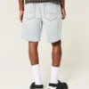 Losse denim short boven de knie