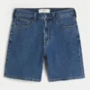 Losse denim short boven de knie Losse denim short boven de knie