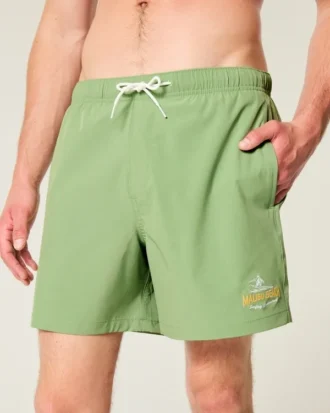 Malibu Beach Graphic Mid-Thigh Volley zwembroek