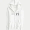 Malibu-hoodie met capuchon, wafelvoering en ritssluiting Malibu-hoodie met capuchon, wafelvoering en ritssluiting