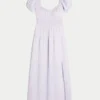 Maxi-jurk met korte mouwen en open rug Maxi-jurk met korte mouwen en open rug