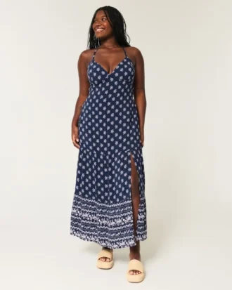 Maxi-jurk met open rug