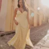Maxi-jurk met open rug Maxi-jurk met open rug