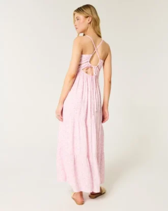 Maxi-jurk met open rug