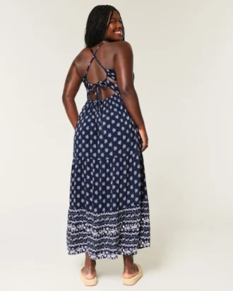 Maxi-jurk met open rug