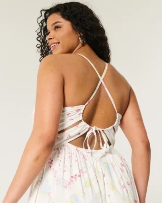 Maxi-jurk met open rug