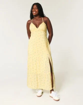 Maxi-jurk met open rug