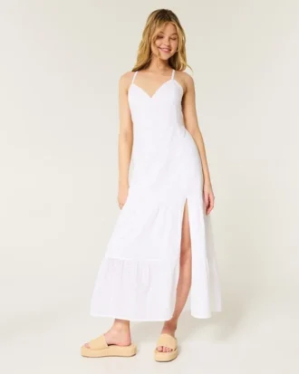 Maxi-jurk met open rug