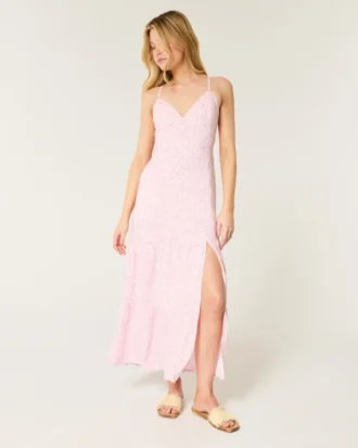 Maxi-jurk met open rug