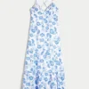 Maxi-jurk met open rug