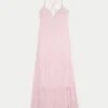 Maxi-jurk met open rug