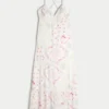 Maxi-jurk met open rug
