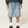 Medium gewassen superbaggy denim shorts