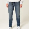 Medium wash athletic skinny jeans Medium wash athletic skinny jeans