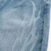 Medium Wash Flame Graphic Baggy Jeans Medium Wash Flame Graphic Baggy Jeans
