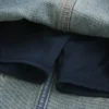 Medium Wash geborduurde denim minirok