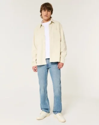 Medium wash rechte jeans