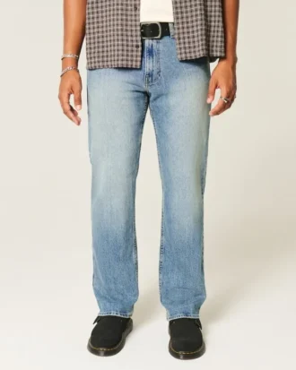 Medium wash rechte jeans