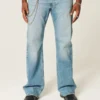 Medium wash relaxed bootcut jeans