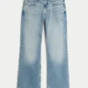 Medium wash relaxed bootcut jeans