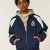 Met fleece gevoerde Real Madrid CF grafische trainingsjas Met fleece gevoerde Real Madrid CF grafische trainingsjas