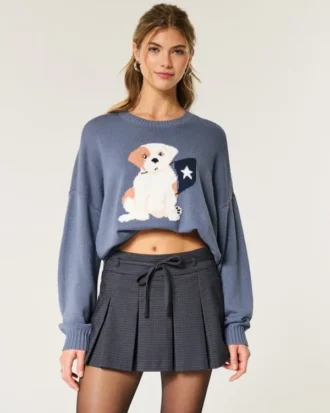 Mid-Rise Pleated Mini Skort