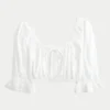 Mini crop top met driekwart mouwen