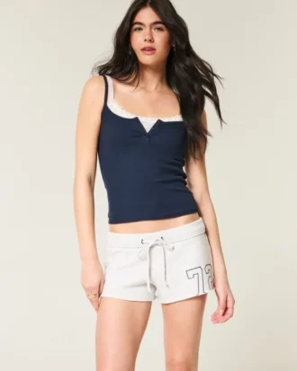 Mini fleece short met nummerprint