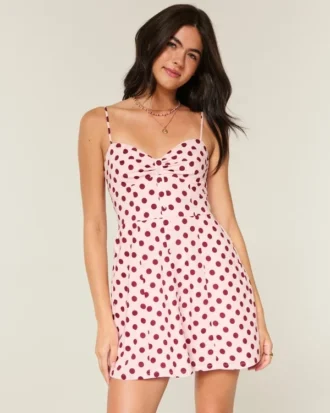 Mini-jurk met knopen
