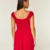 Mini-jurk van gevlokte chiffon