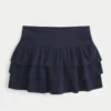 Mini-rok met gelaagde ruches