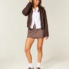 Mini-rok met hoge taille en A-lijn