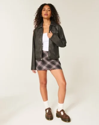 Mini-rok met hoge taille en A-lijn