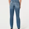 Mom-jeans met ultrahoge taille en medium wassing Mom-jeans met ultrahoge taille en medium wassing