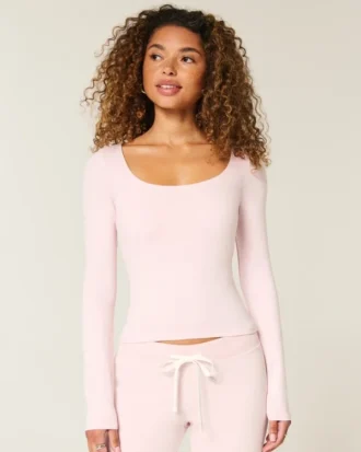 Naadloze stof Scoop Top