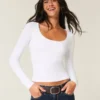 Naadloze stof Scoop Top