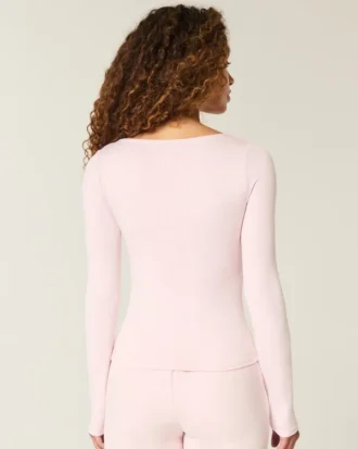 Naadloze stof Scoop Top