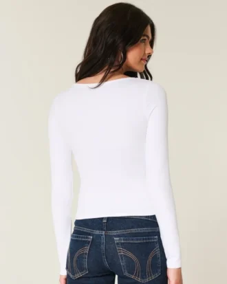 Naadloze stof Scoop Top