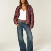 Naadloze wikkelblouse met lange mouwen
