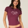 Naughty But Nice grafisch baby-T-shirt