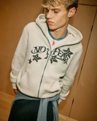 No Fear Graphic Zip-Up Hoodie