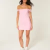 Off-shoulder bodycon jurk van mesh Off-shoulder bodycon jurk van mesh