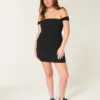 Off-shoulder bodycon jurk van mesh Off-shoulder bodycon jurk van mesh