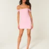 Off-shoulder bodycon jurk van mesh Off-shoulder bodycon jurk van mesh