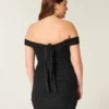 Off-shoulder bodycon jurk van mesh Off-shoulder bodycon jurk van mesh
