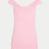 Off-shoulder bodycon jurk van mesh Off-shoulder bodycon jurk van mesh