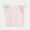 Off-shoulder top met geknoopte mouwen Off-shoulder top met geknoopte mouwen