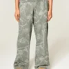 Olijfgroene camouflage baggy joggingbroek Olijfgroene camouflage baggy joggingbroek